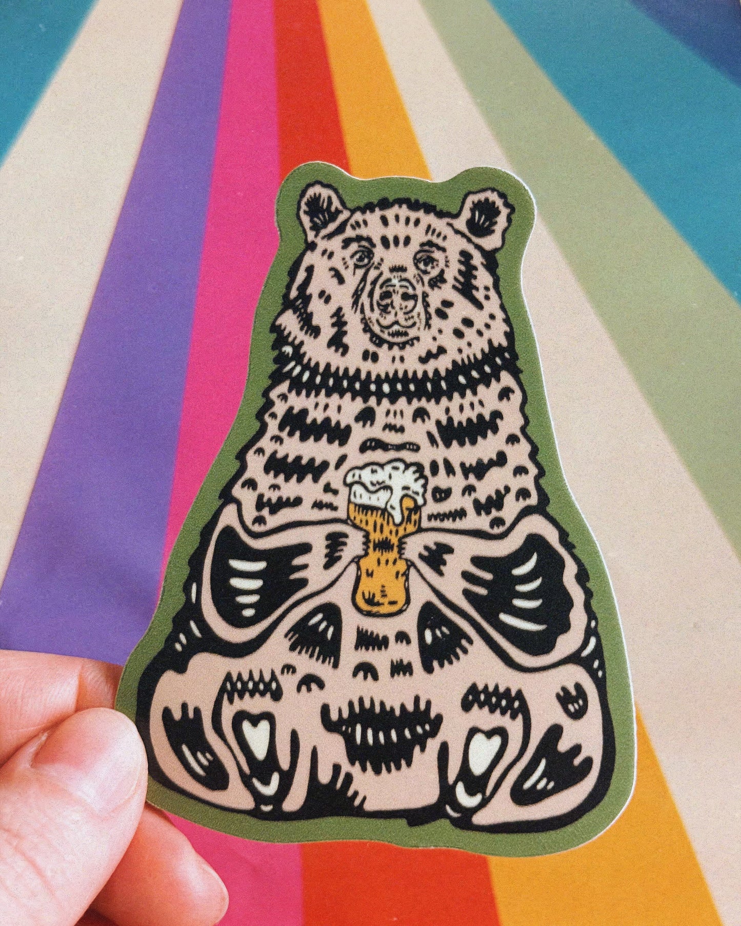 Beer Bear Sticker
