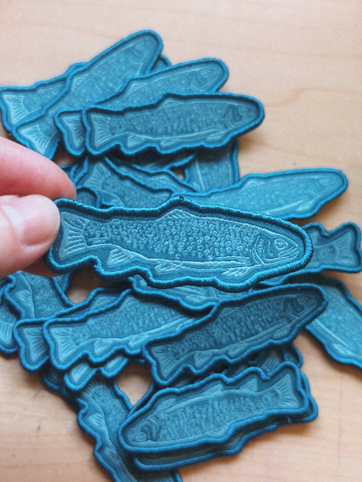 Mini Trout Iron on Patch