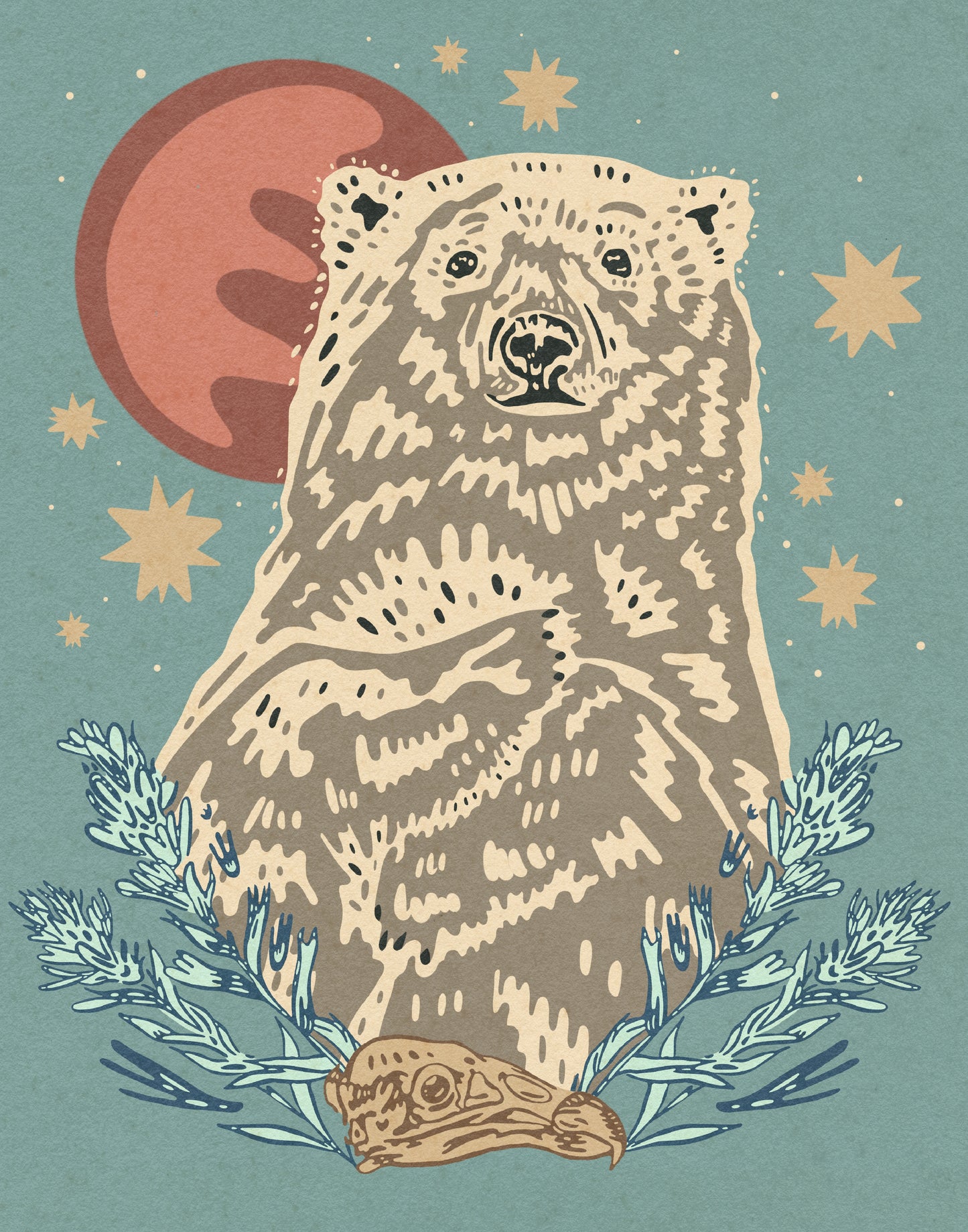 Snow Bear Print
