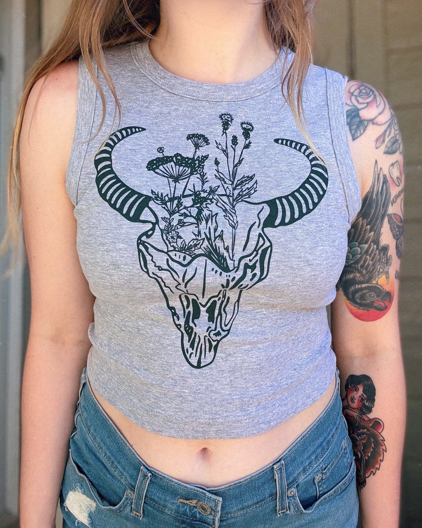 In Bloom Crop Tank Top