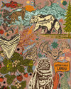 Illustration of animals and nature with 'Defend Public Lands!' sign