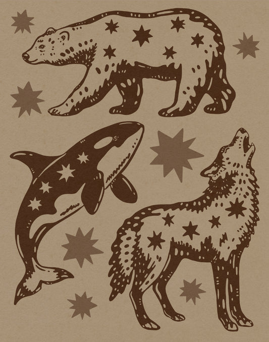 8x10 Critter Constellations Print ￼