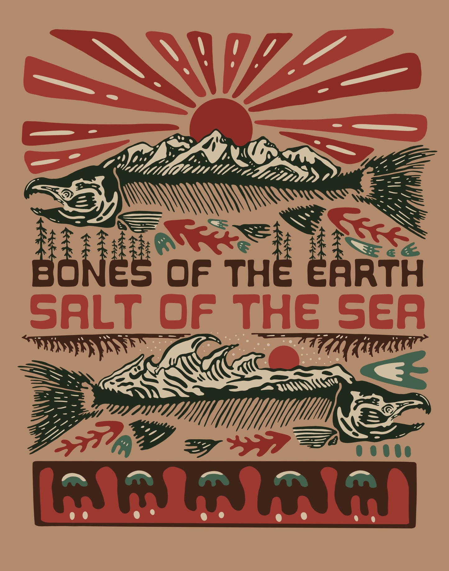 8x10 Salmon Spawn Print