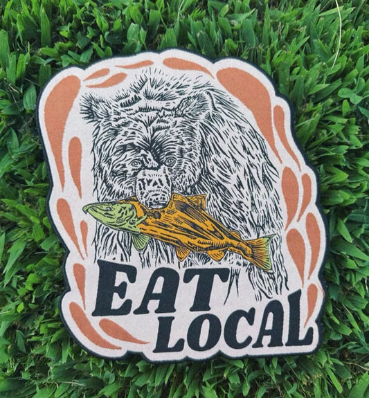 Eat Local Iron on Patch