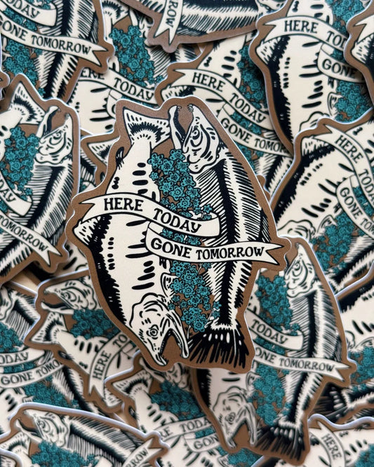 Here Today Gone Tomorrow Sticker