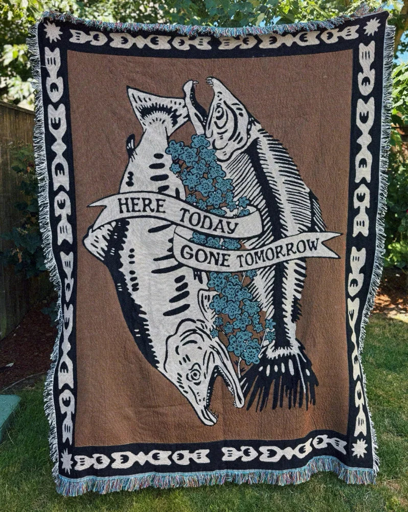 Here Today Gone Tomorrow Woven Blanket | PRE ORDER