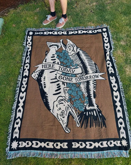 Here Today Gone Tomorrow Woven Blanket | PRE ORDER
